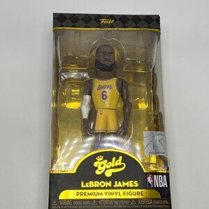 Funko Gold LeBron James Premium Vinyl Figure NBA Lakers No. 6 SF/SG Collectible